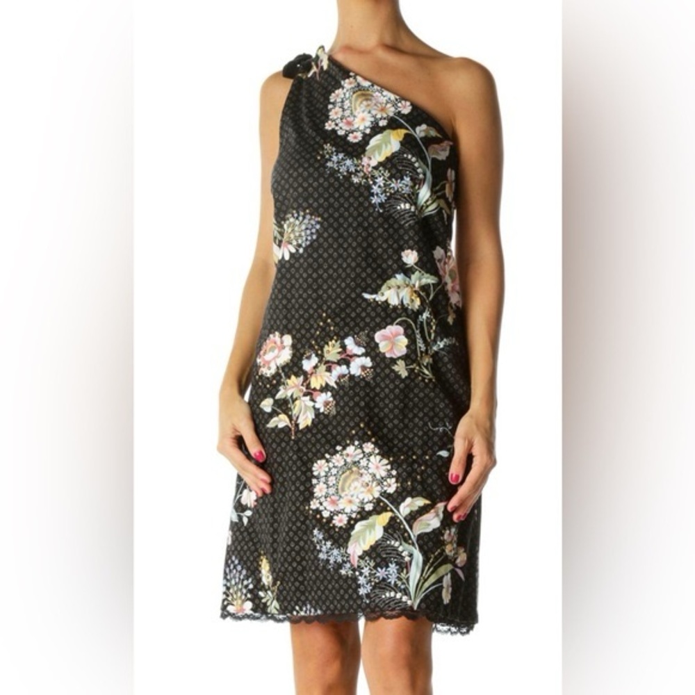 Anthropologie Maeve Tie Shoulder Floral Dress